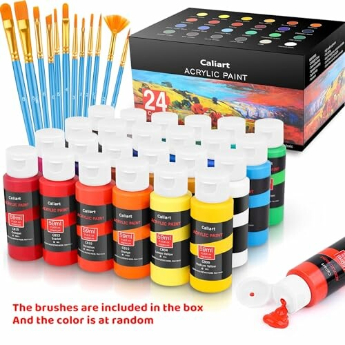 Caliart 24 Colors Acrylic Paint Set