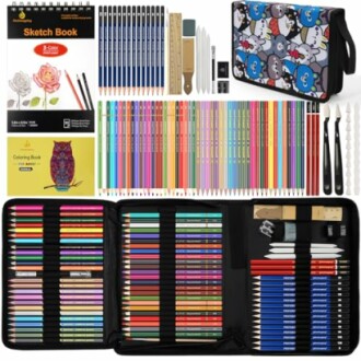 100 Art Supplies Drawing Kit Pro