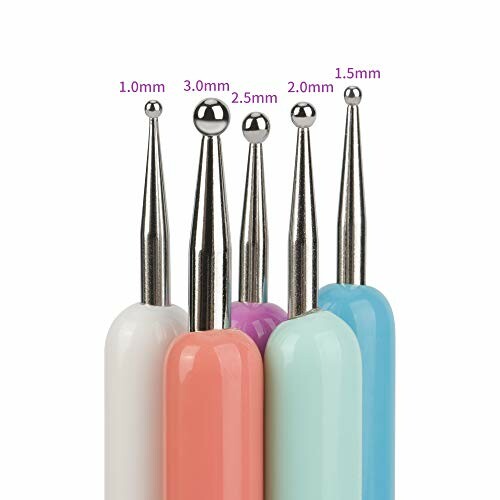 Set of ball dotting tools with various tip sizes.