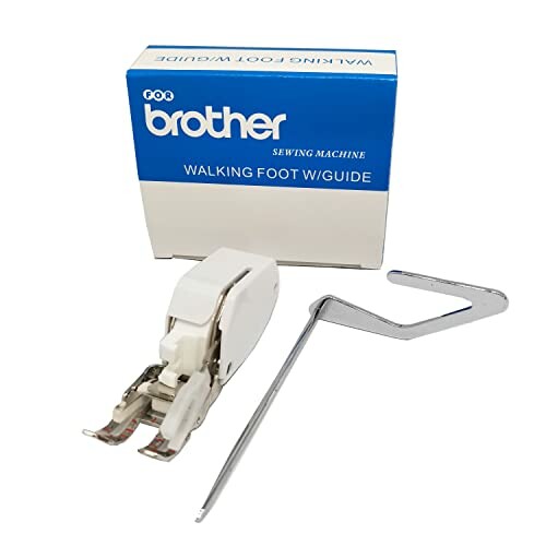Brother sewing machine walking foot with guide.
