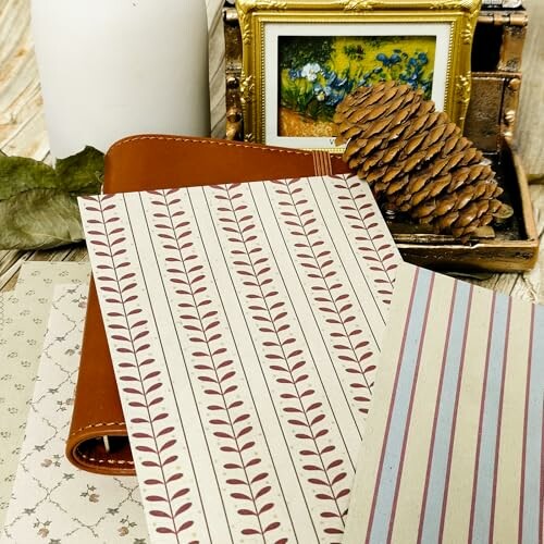 Vintage Stripe Scrapbook Paper