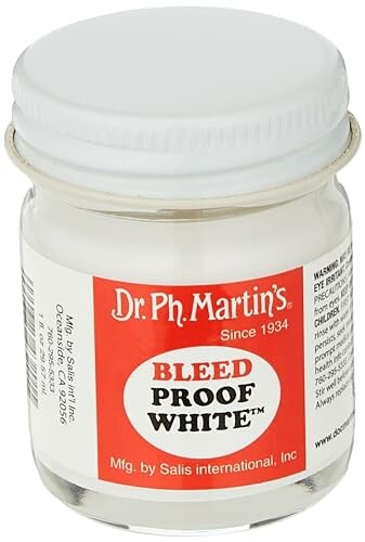 Jar of Dr. Ph. Martin's Bleed Proof White paint