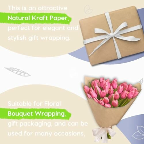 Natural Kraft Paper for gift and bouquet wrapping.