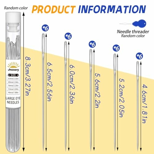 30 PCS Large Eye Sewing Needles