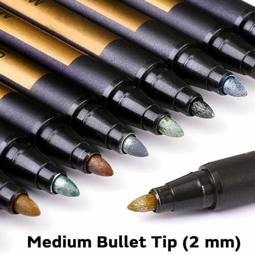 Set of medium bullet tip markers in various colors