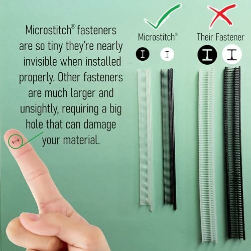 Comparison of Microstitch fasteners with other fasteners.