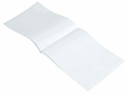 Open blank book with white pages