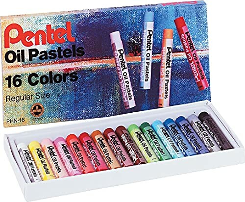 Pentel Arts Oil Pastels 16 Color Set