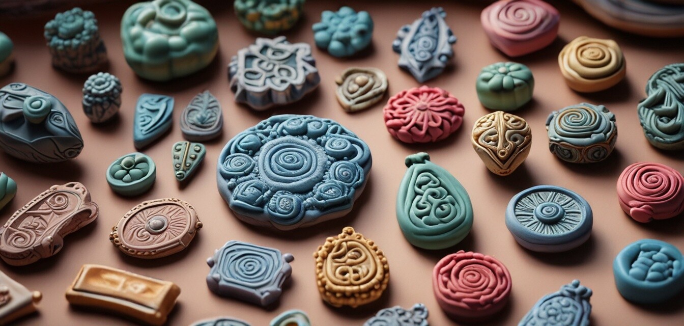 Finished polymer clay jewelry