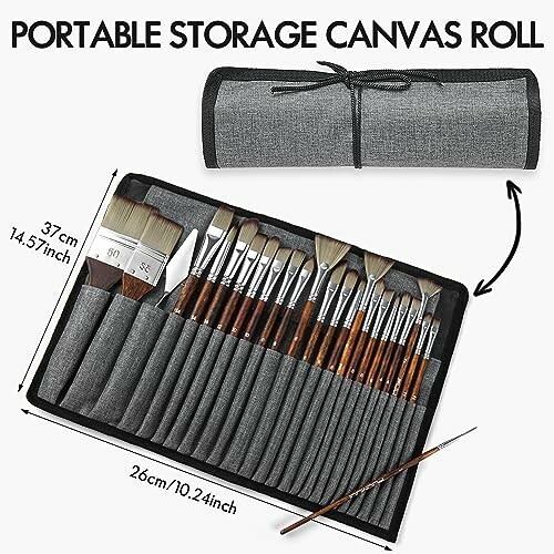 Fuumuui 25pcs Paint Brush Set