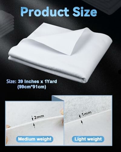 PLANTIONAL Iron-On Fusible Fleece Interfacing