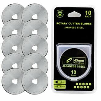 Package of 10 rotary cutter blades made of Japanese steel.