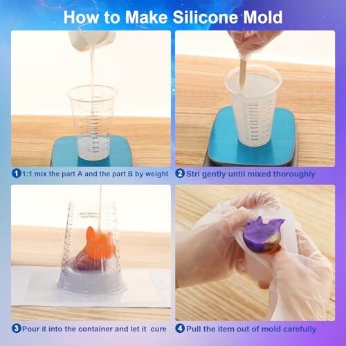 Step-by-step guide on making a silicone mold.