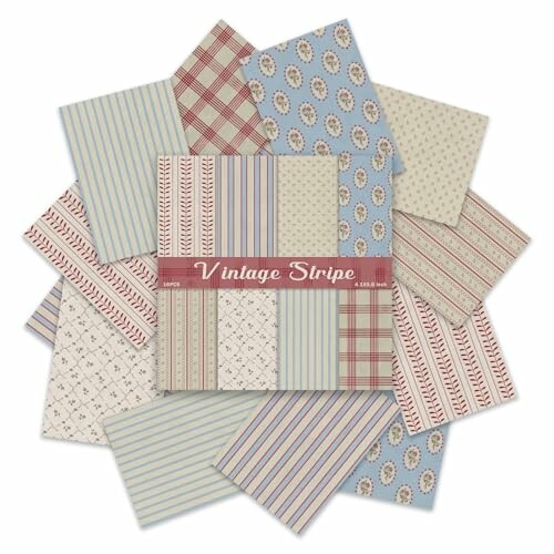 Assorted vintage striped patterns in various colors.