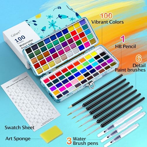 Caliart Watercolor Paint Set