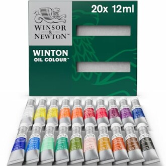 Winsor & Newton Winton Oil Colour set with 20 tubes of 12ml paint.