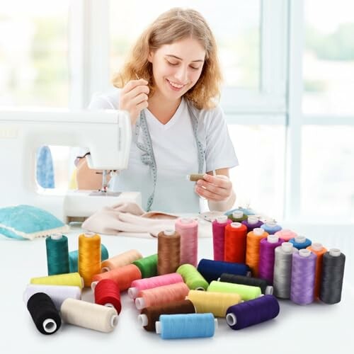 Eoehro 72pcs Sewing Thread Kit
