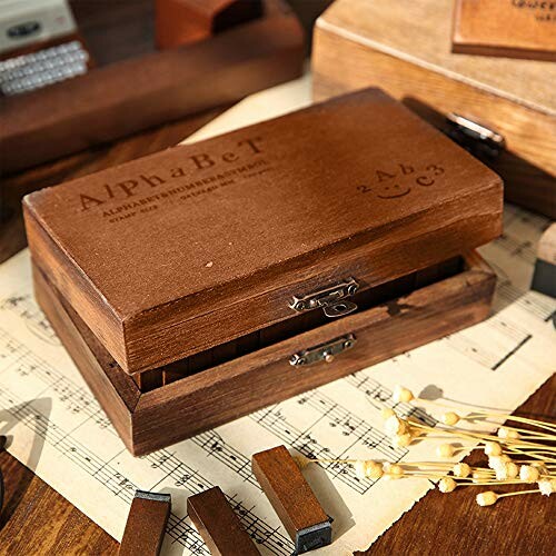 OJYUDD Wooden Alphabet Stamps